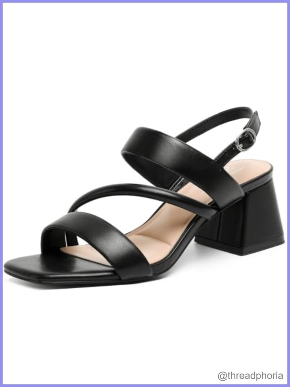 Women Block Low Heels Square Open Toe Slingback Dress Sandals
